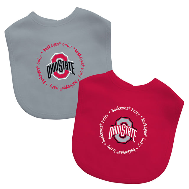 Ohio State Buckeyes Baby Bib 2 Pack