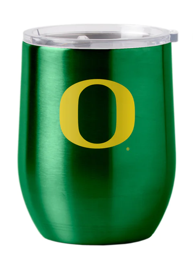 Vaso de viaje curvo de acero inoxidable de 16 oz de Oregon Ducks