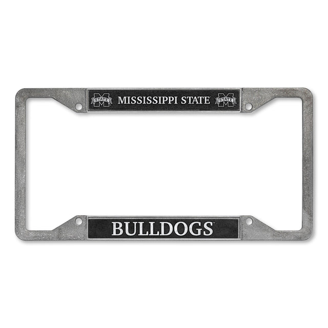 Mississippi State Bulldogs 4-Corner Pewter Style License Plate Frame