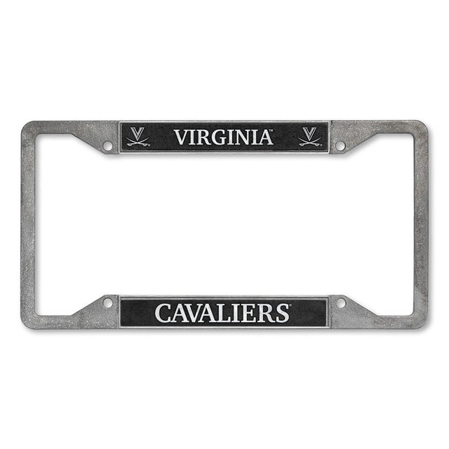 Virginia Cavaliers 4-Corner Pewter Style License Plate Frame