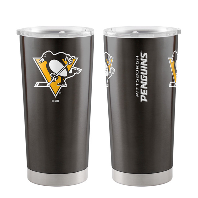 Vaso de viaje de acero inoxidable de 20 oz de los Pittsburgh Penguins