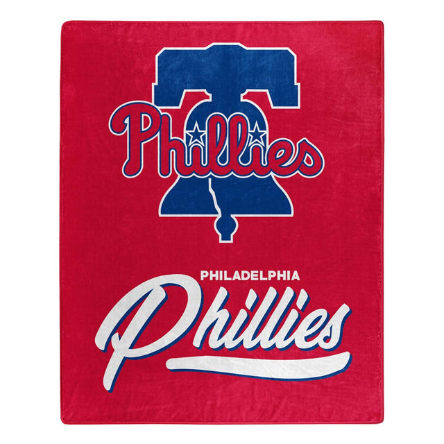 Manta de los Philadelphia Phillies de 50 x 60 con diseño exclusivo de Raschel