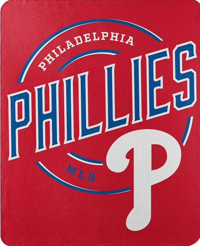 Manta de vellón de los Philadelphia Phillies de 50 x 60 pulgadas con diseño de campaña