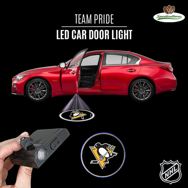 Luz LED para puerta de coche de los Pittsburgh Penguins