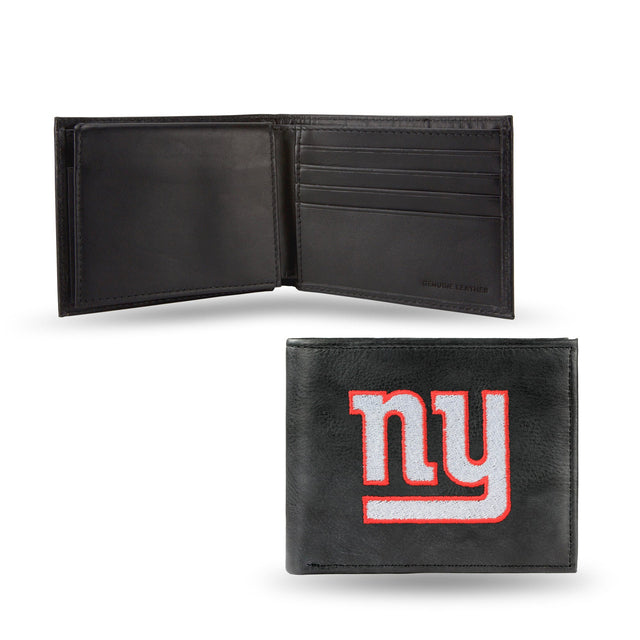 Billetera de cuero bordada de los New York Giants