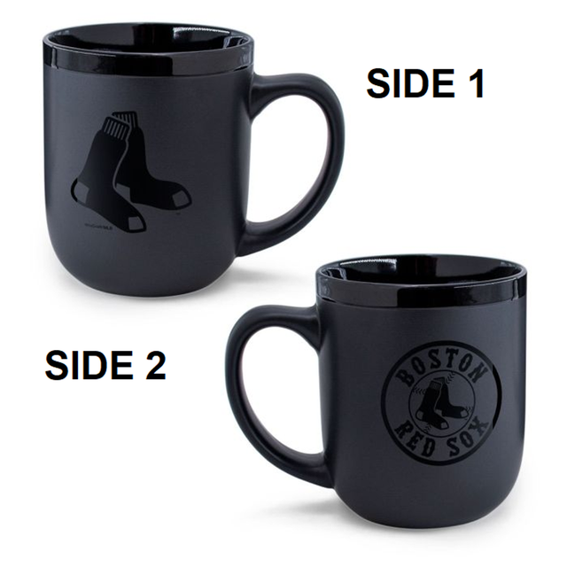 Taza de café Boston Red Sox de 17 oz en negro mate