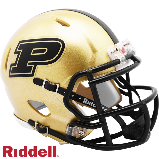 Casco Purdue Boilermakers Riddell Replica Mini Speed ​​Style Dorado
