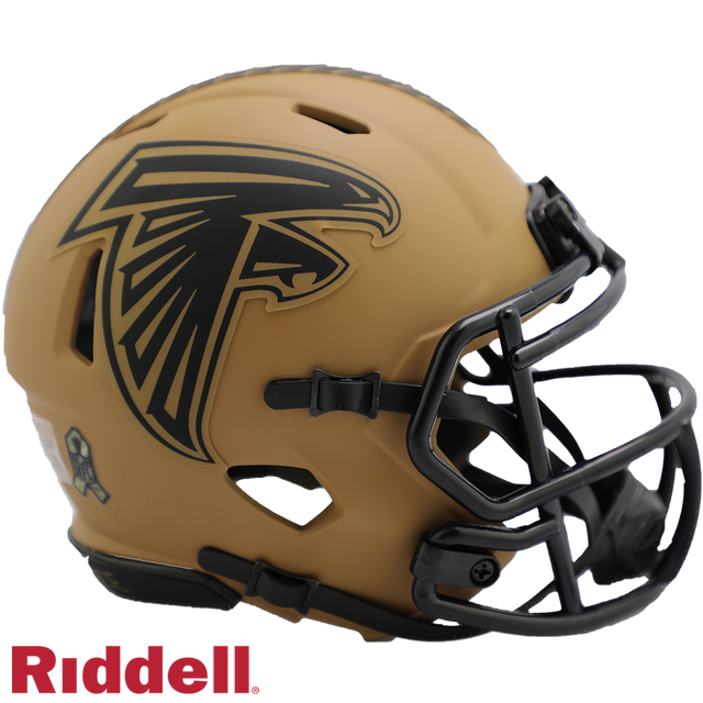 Réplica de casco de los Atlanta Falcons Riddell Mini Speed ​​Style Salute To Service 2023