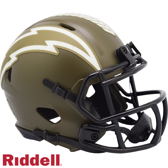 Casco Riddell de Los Angeles Chargers réplica Mini Speed ​​Style Salute To Service