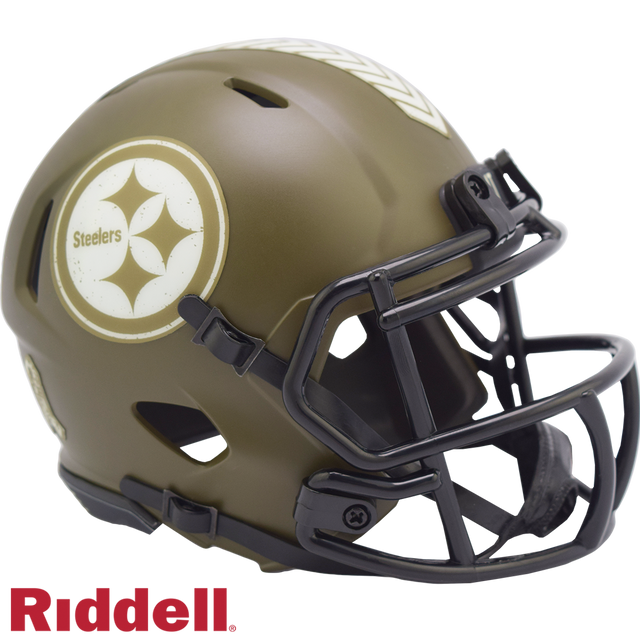 Pittsburgh Steelers Helmet Riddell Replica Mini Speed Style Salute To Service