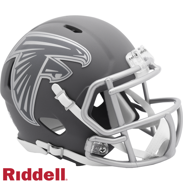 Réplica de casco Riddell de los Atlanta Falcons en estilo mini Speed, color pizarra, alternativa