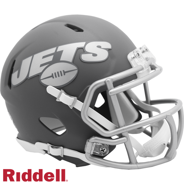 Réplica de casco Riddell de los New York Jets en estilo mini Speed, color pizarra y alternativo