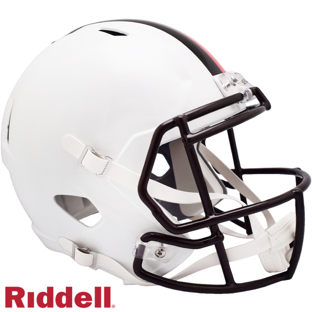 Casco de los Cleveland Browns Riddell réplica de tamaño completo estilo Speed ​​​​On-Field alternativo 2023 blanco