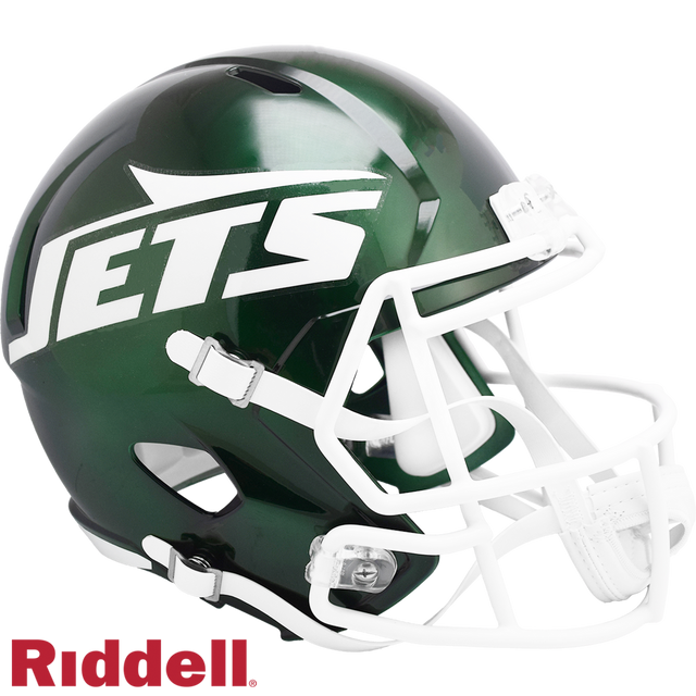 Réplica de casco Riddell de los New York Jets en tamaño completo, estilo Speed ​​2024