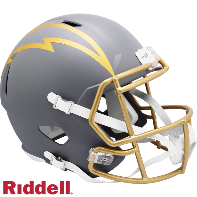 Casco Riddell de Los Angeles Chargers réplica en tamaño completo Speed ​​Style Slate Alternativo