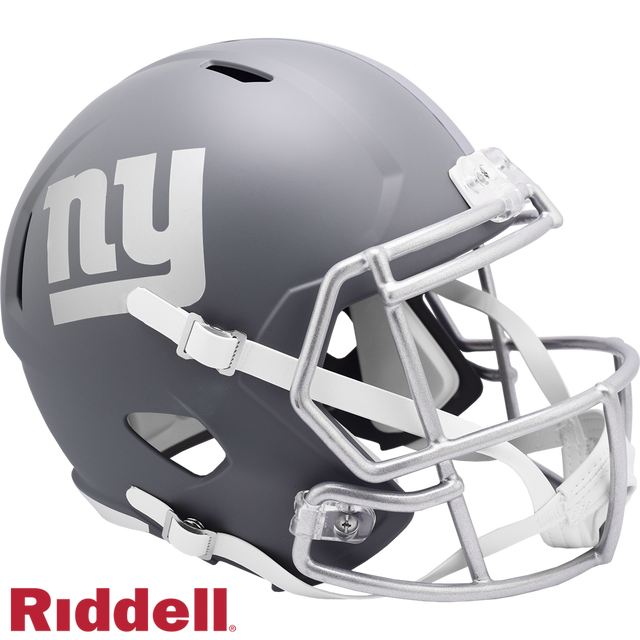 Réplica de casco Riddell de los New York Giants en tamaño completo, estilo Speed ​​Slate alternativo