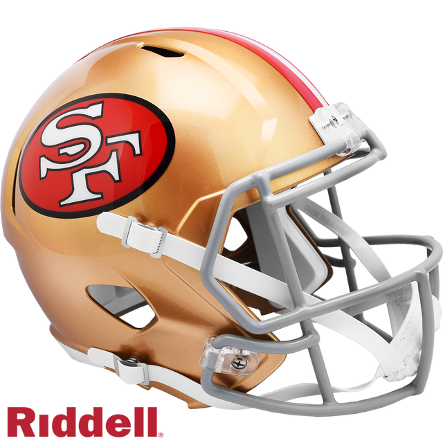 San Francisco 49ers Helmet Riddell Replica Full Size Speed Style 1964-1995 T/B