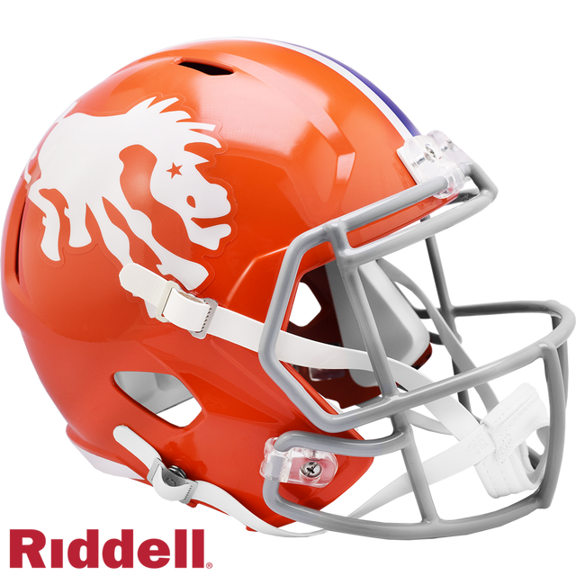 Casco de los Denver Broncos, réplica de Riddell, tamaño completo, estilo Speed, 1966, T/B