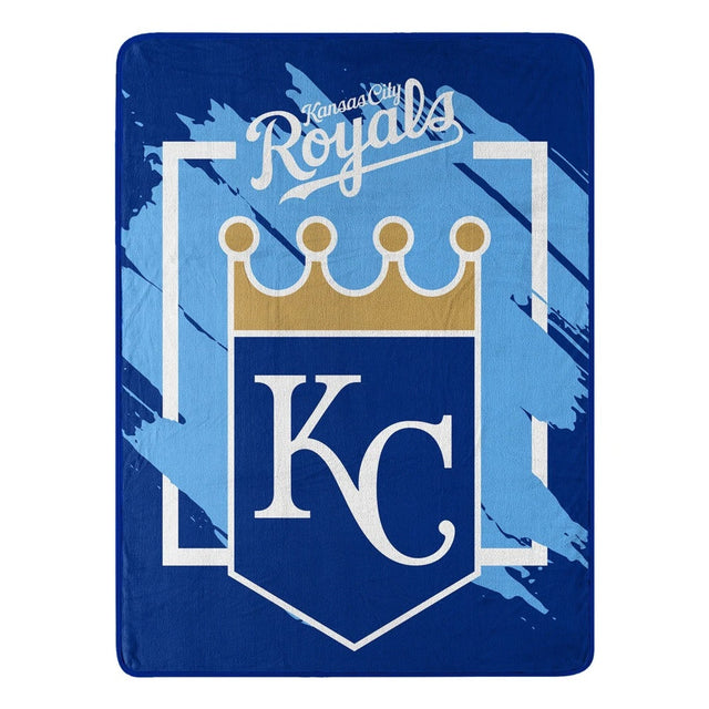 Manta de los Kansas City Royals, diseño dimensional Micro Raschel, 46 x 60, enrollada