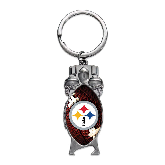 Llavero con abrebotellas esculpido de los Pittsburgh Steelers