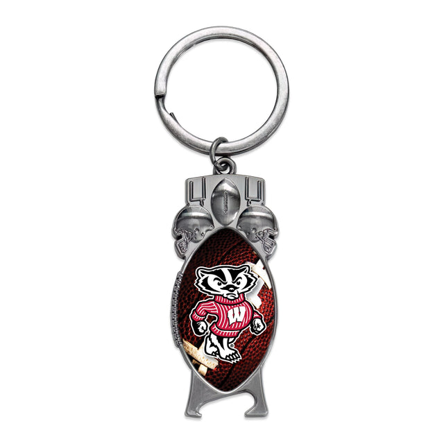 Wisconsin Badgers Sculpted Bottle Opener Keychain