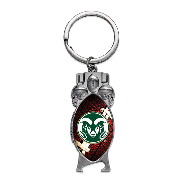 Llavero con abrebotellas esculpido de Colorado State Rams