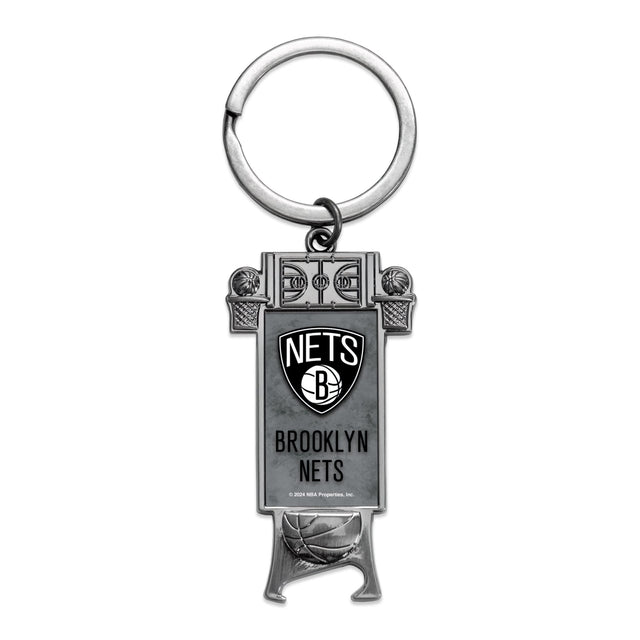 Llavero con abrebotellas esculpido de los Brooklyn Nets