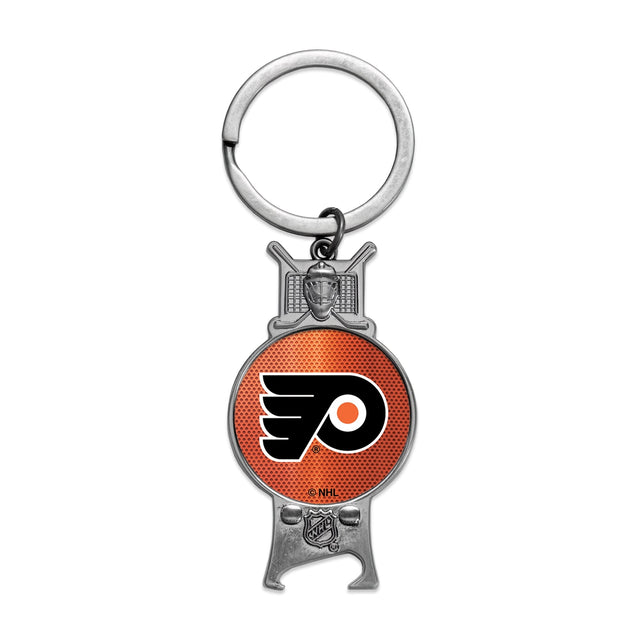 Llavero con abrebotellas esculpido de los Philadelphia Flyers