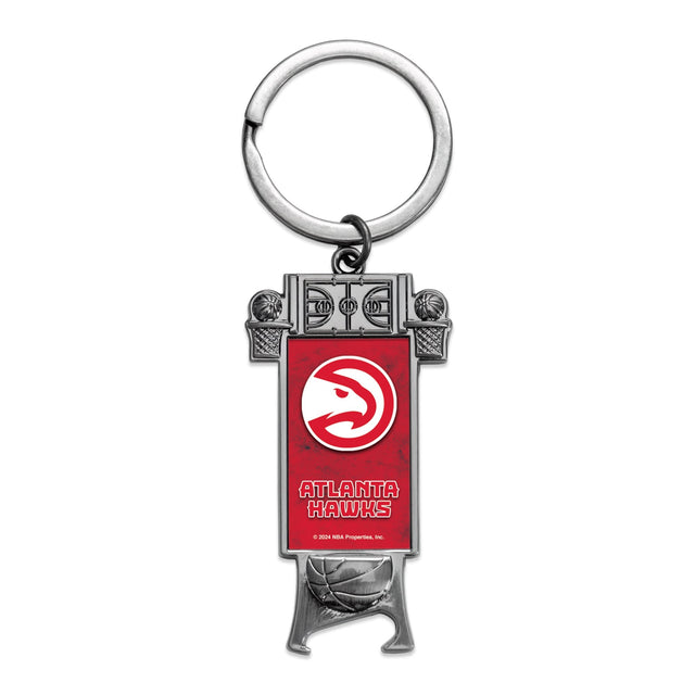 Llavero con abrebotellas esculpido de los Atlanta Hawks