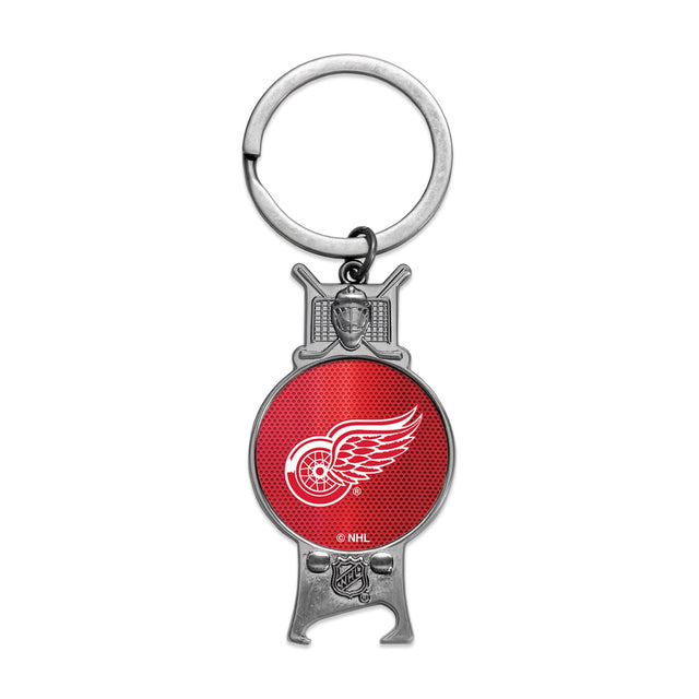 Llavero con abrebotellas esculpido de los Detroit Red Wings