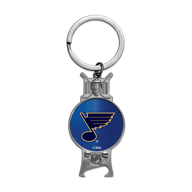 Llavero con abrebotellas esculpido de St. Louis Blues