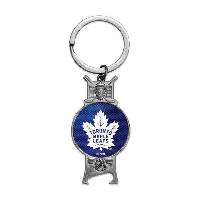 Llavero con abrebotellas esculpido de Toronto Maple Leafs