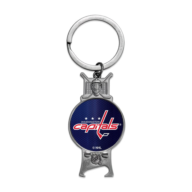 Llavero con abrebotellas esculpido de Washington Capitals