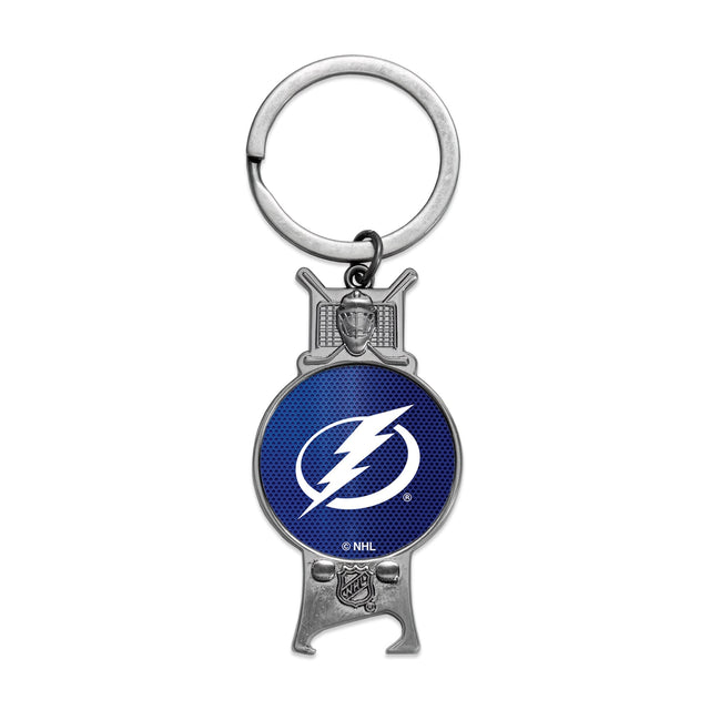 Llavero abridor de botellas esculpido de Tampa Bay Lightning