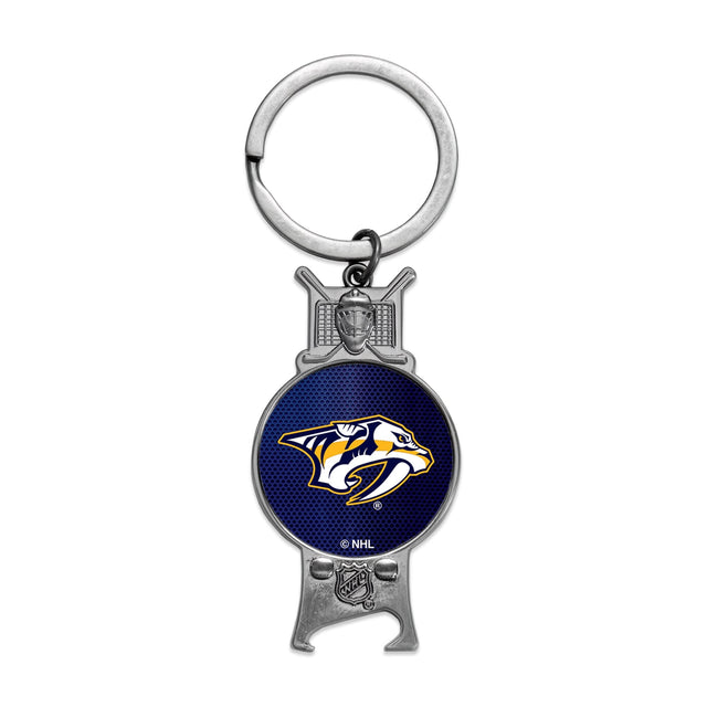 Llavero con abrebotellas esculpido de los Nashville Predators