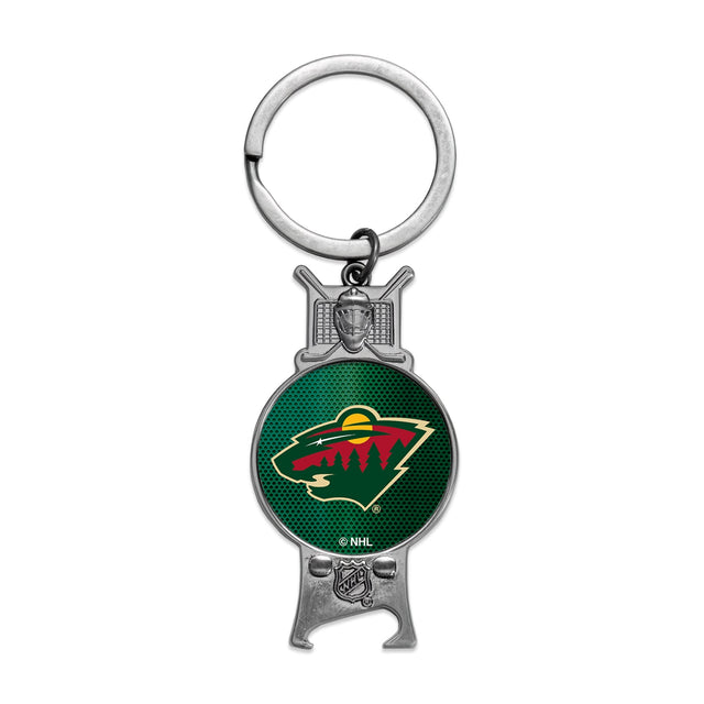 Minnesota Wild Sculpted Bottle Opener Keychain