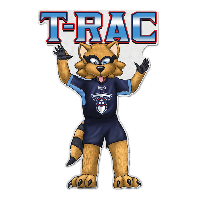 Diseño de mascota con forma de banderín de los Tennessee Titans cortado a medida