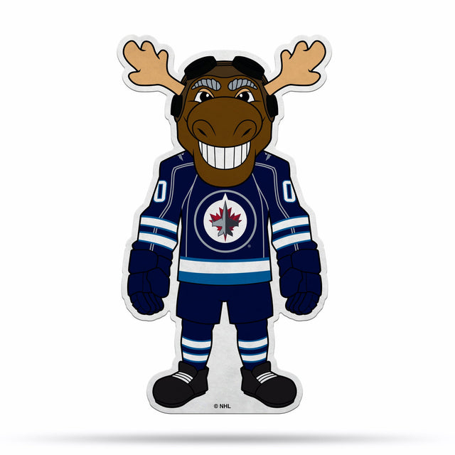 Diseño de mascota recortado con forma de banderín de los Winnipeg Jets