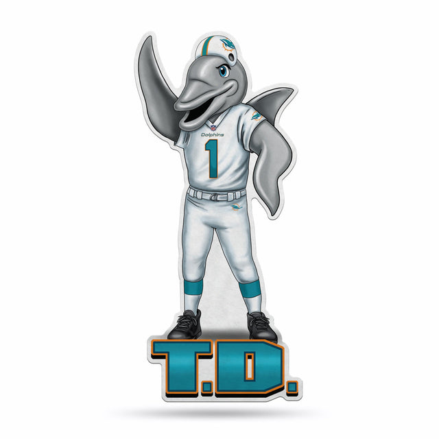 Diseño de mascota recortado con forma de banderín de los Miami Dolphins