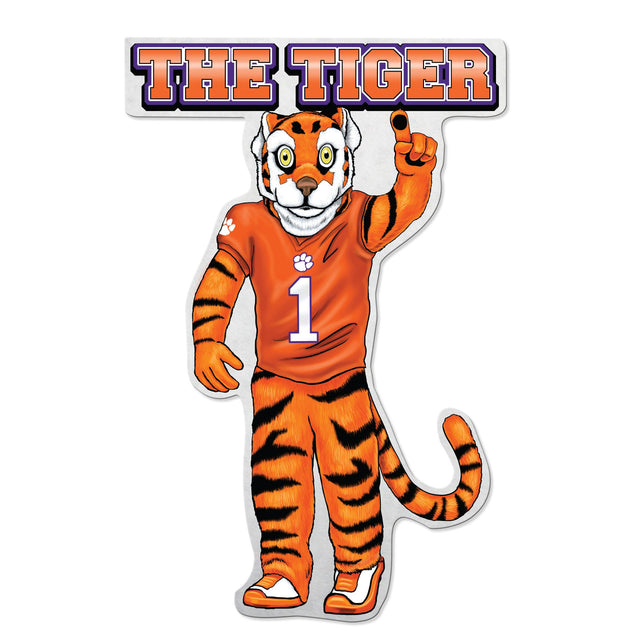 Diseño de mascota con forma de banderín de los Clemson Tigers