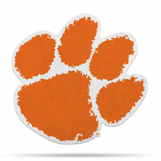 Diseño de logotipo recortado con forma de banderín de los Clemson Tigers