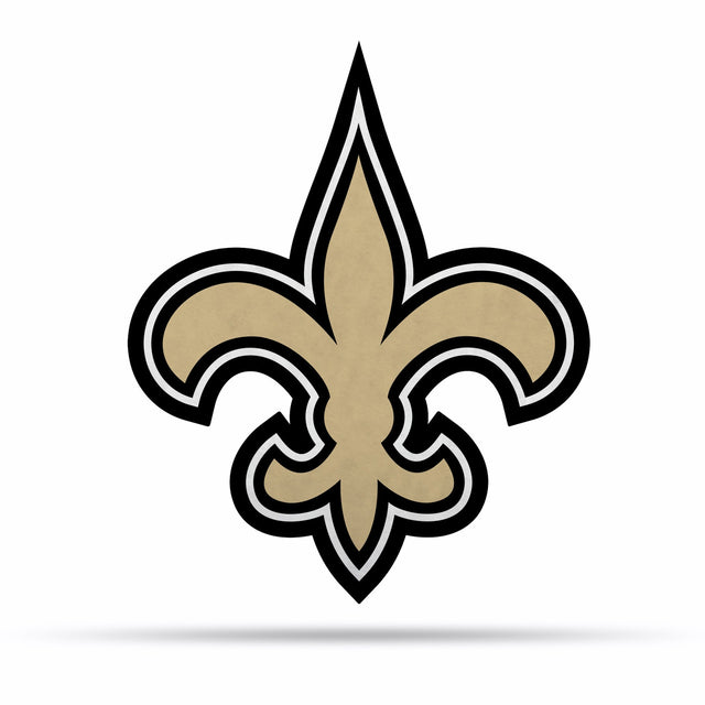 Diseño de logotipo recortado con forma de banderín de los New Orleans Saints