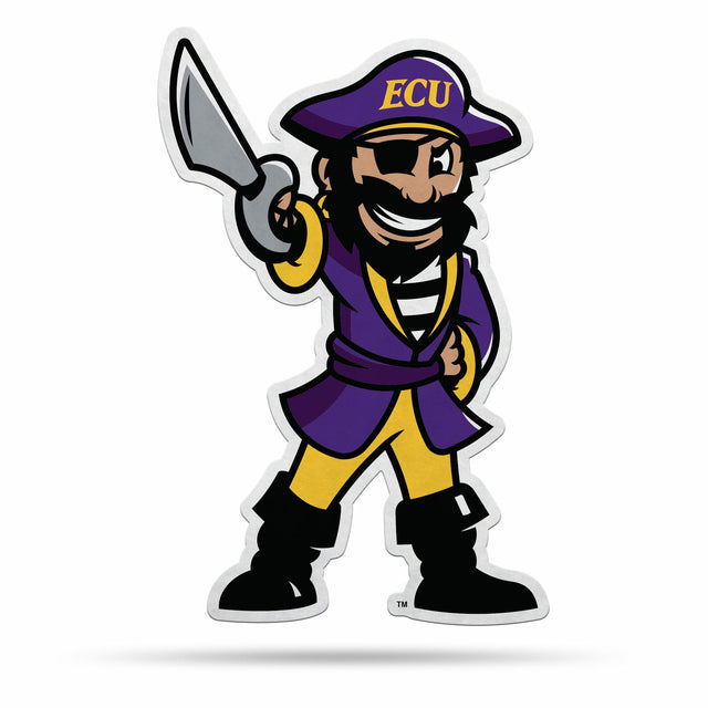 Diseño de mascota recortado con forma de banderín de los Piratas de East Carolina