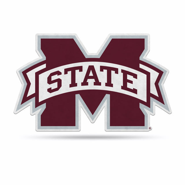 Diseño de logotipo recortado con forma de banderín de los Mississippi State Bulldogs