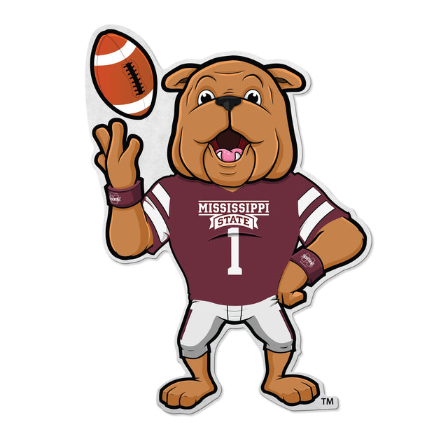 Diseño de mascota recortado con forma de banderín de los Mississippi State Bulldogs