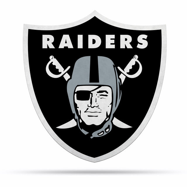 Diseño de logotipo recortado con forma de banderín de los Raiders de Las Vegas