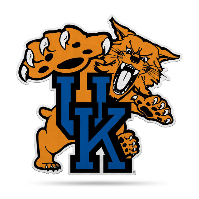 Diseño de mascota con forma de banderín de Kentucky Wildcats cortado a medida