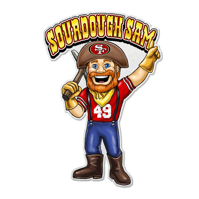 Diseño de mascota con forma de banderín de los San Francisco 49ers cortado a medida