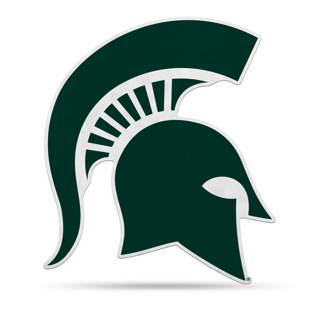 Diseño de logotipo recortado con forma de banderín de los Spartans del estado de Michigan