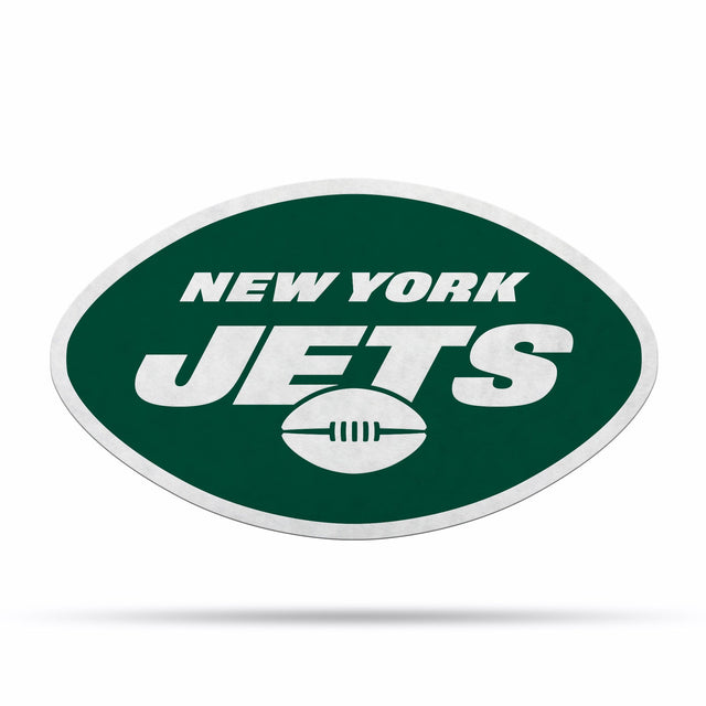 Diseño de logotipo recortado con forma de banderín de los New York Jets